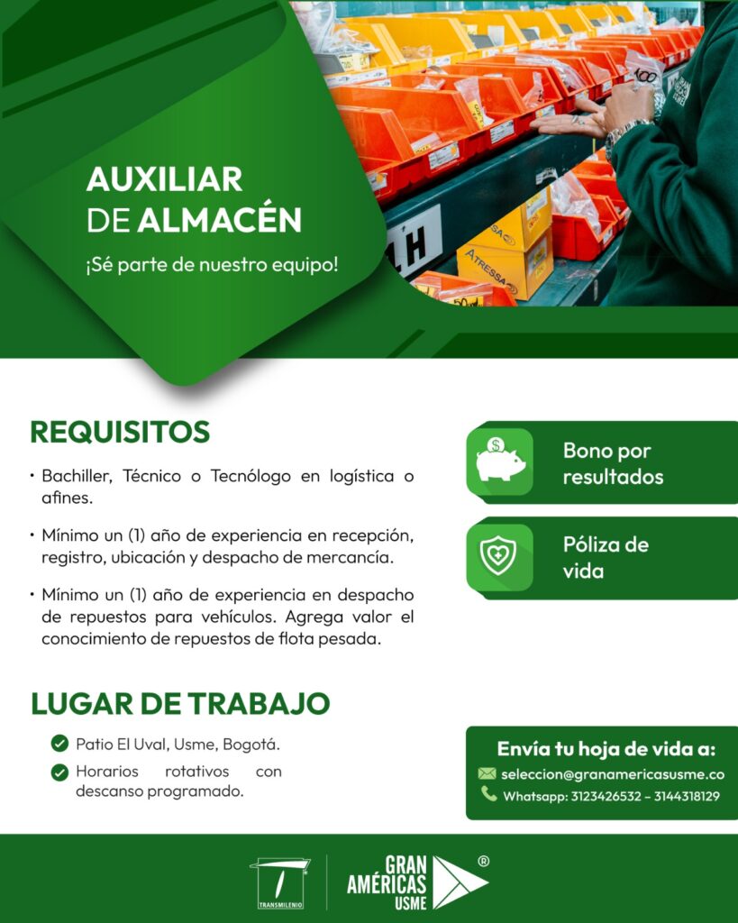 auxiliar de almacén