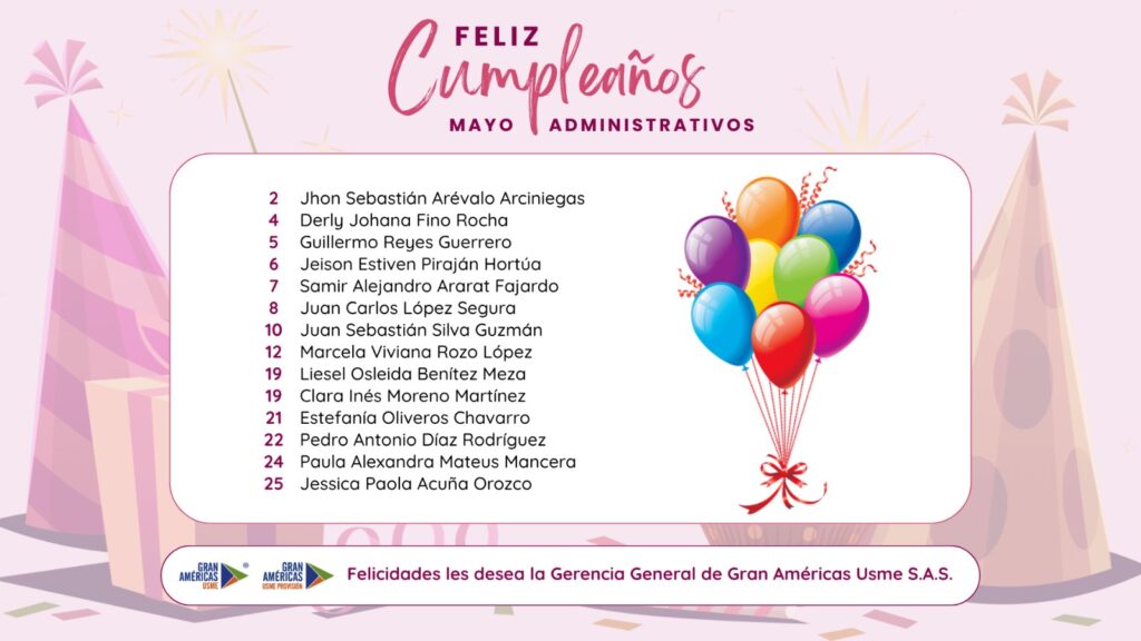 Cumpleaños mayo